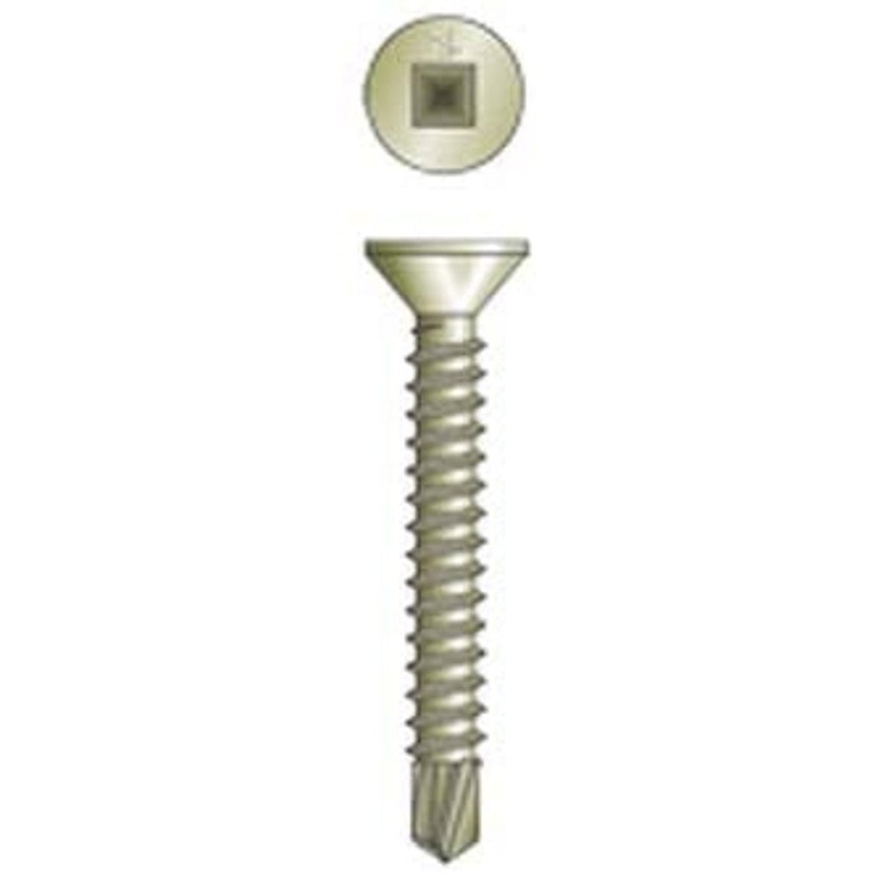 Simpson Strong-Tie SSFHSD112S1016 #10x1-1/2 Square Drive Flat Head 410 Stainless Steel Collated Screws, 1,000/Box