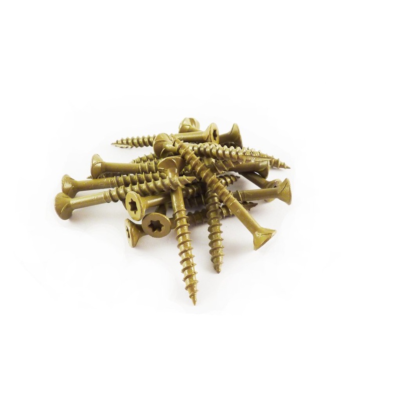 WoodPro AP8X112-1 #8 x 1-1/2 in. Gold Finish Wood Screws, 210/Box