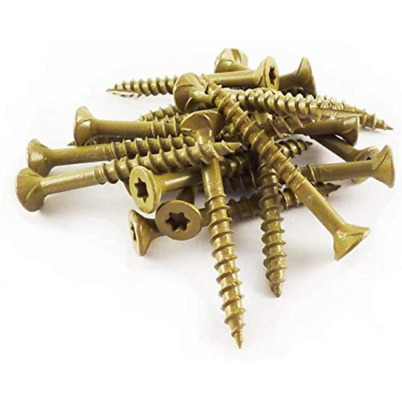 WoodPro AP9X2-1 #9 x 2 in. Gold Finish Wood Screws, 132/Box