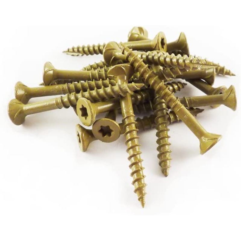 WoodPro AP9X212-1 #9 x 2-1/2 in. Gold Finish Wood Screws, 110/Box