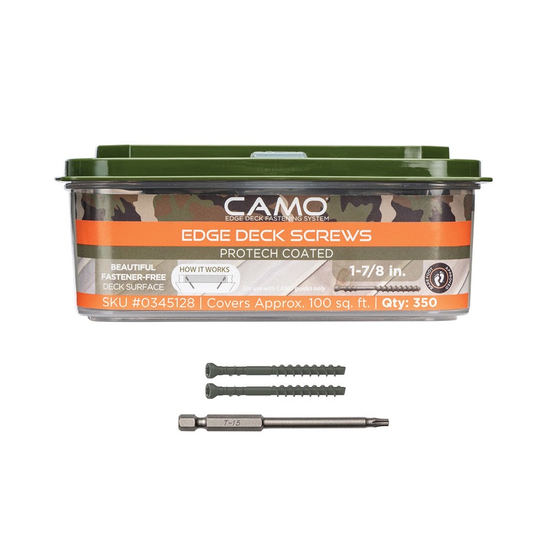 CAMO 0345128 Edge Deck Screws, Hidden Fastening, 1-7/8", ProTech Coated (350 ct)