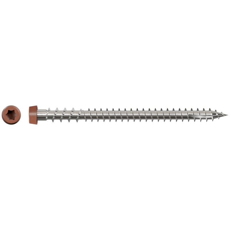 Simpson DCU234S316RD Deck-Drive DCU COMPOSITE Screw (Collated)  #10 x 2-3/4 in. Type 316, Red (1000-Qty)
