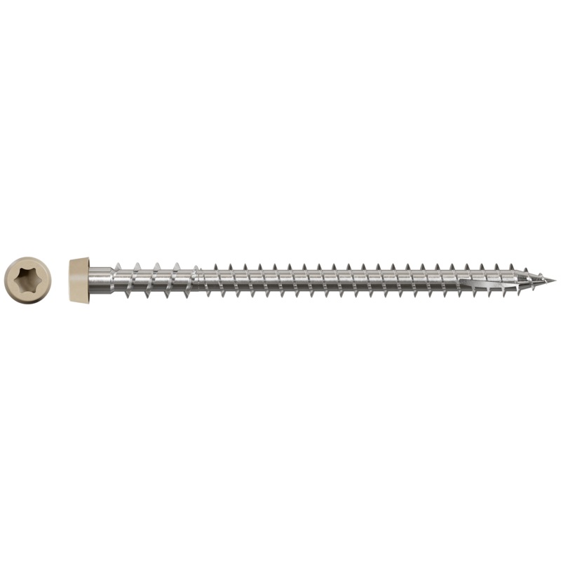 Simpson DCU234S316TN02 Deck-Drive DCU COMPOSITE Screw (Collated)  #10 x 2-3/4 in. Type 316, Tan 02 (1000-Qty)