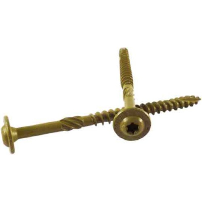 WoodPro ST14X112-50PC 1/4 in. x 1-1/2 in. Gold Finish Wood Screws, 50/Box