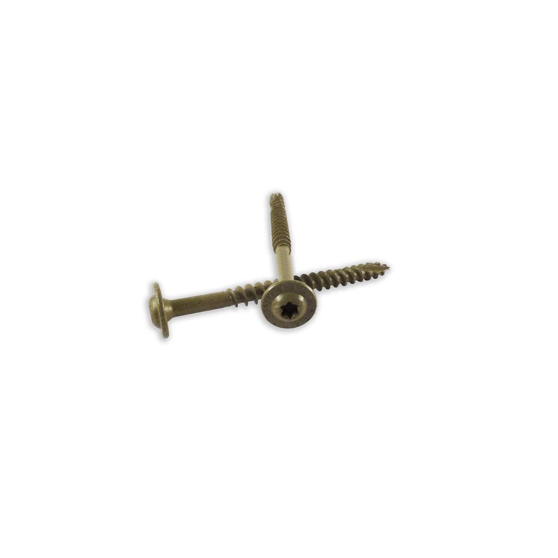 WoodPro ST14X2-50PC 1/4 in. x 2 in. Gold Finish Wood Screws, 50/Box
