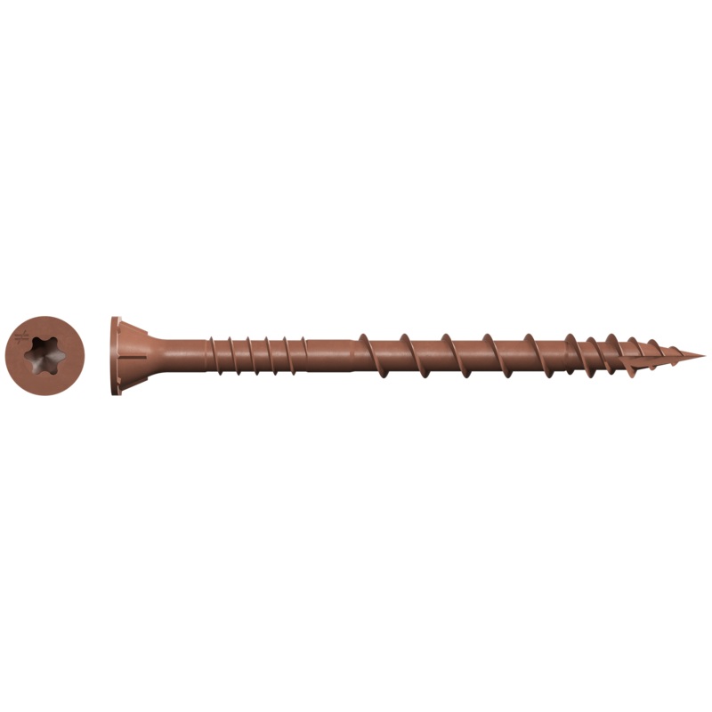 Simpson DSVR212S Deck-Drive DSV WOOD Screw (Collated)  #10 x 2-1/2 in. T25 6-Lobe, Red (1000-Qty)