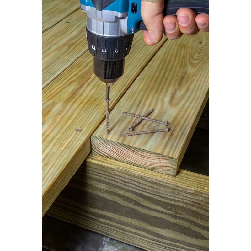 Simpson DSVR3MB Deck-Drive DSV WOOD Screw  #10 x 3 in. T-25, Flat Head, Quik Guard, Red (1750-Qty)