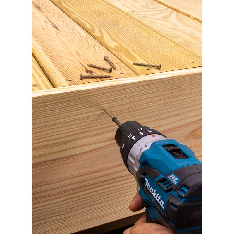Simpson DSVT2R1LB Deck-Drive DSV WOOD Screw  #10 x 2 in. T-25, Flat Head, Quik Guard, Tan (1 lb.)