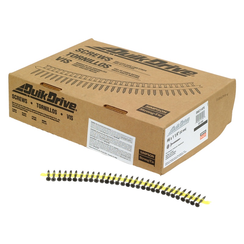 Simpson DWC114PS DWC Drywall Screw (Collated)  #6 x 1-1/4 in. #2 Phillips Bugle-Head (2500-Qty)
