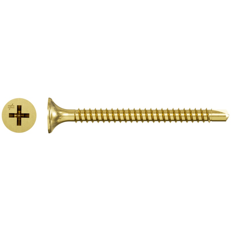 Simpson DWFSD158PS DWFSD Drywall-to-CFS Screw (Collated)  #6 x 1-5/8 in. #2 Phillips, Yellow Zinc (2500-Qty)