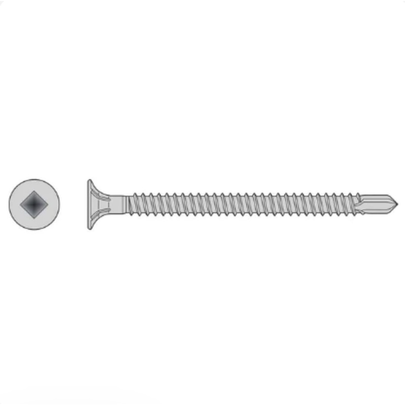 Simpson F08T225WDM Self-Drilling Fiber-Cement Screw  #8 x 2-1/4 in. #2 Square Drive, Type 410 (1000-Qty)