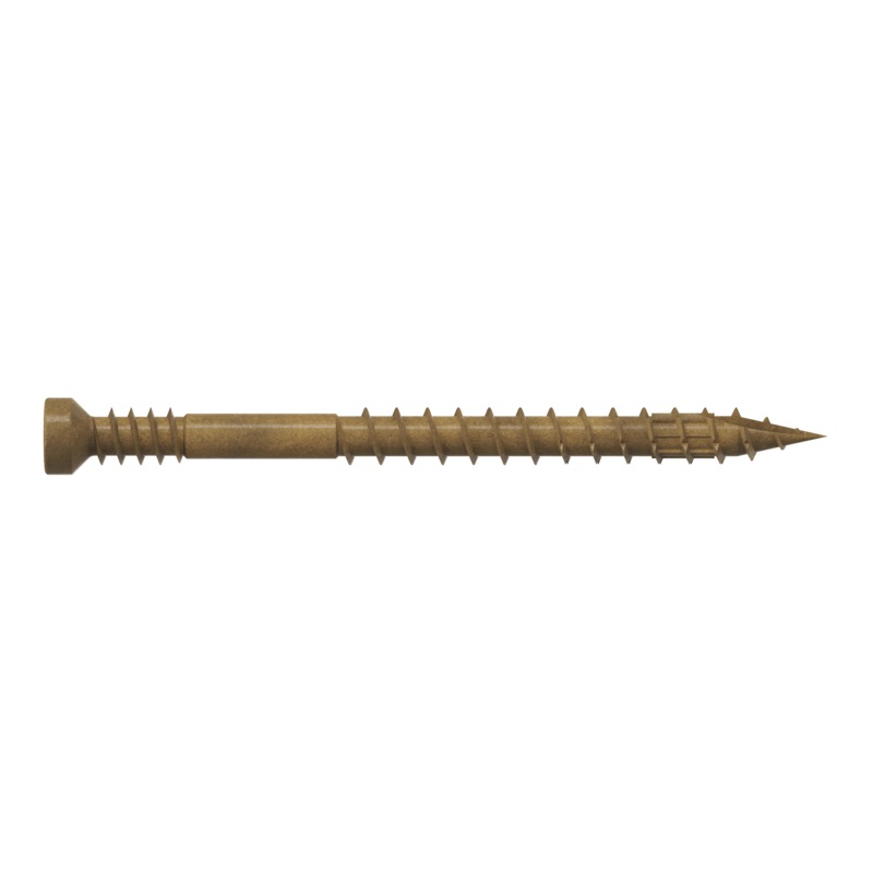 Simpson FT07200R100 Finish Trim Screw  #7 x 2 in. T10, Trim-Head, Quik Guard, Tan (100-Qty)
