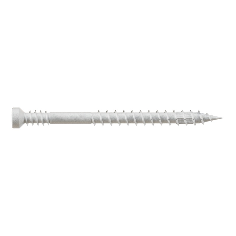 Simpson FT07200R100W Finish Trim Screw  #7 x 2 in. T10, Trim-Head, Quik Guard, White (100-Qty)