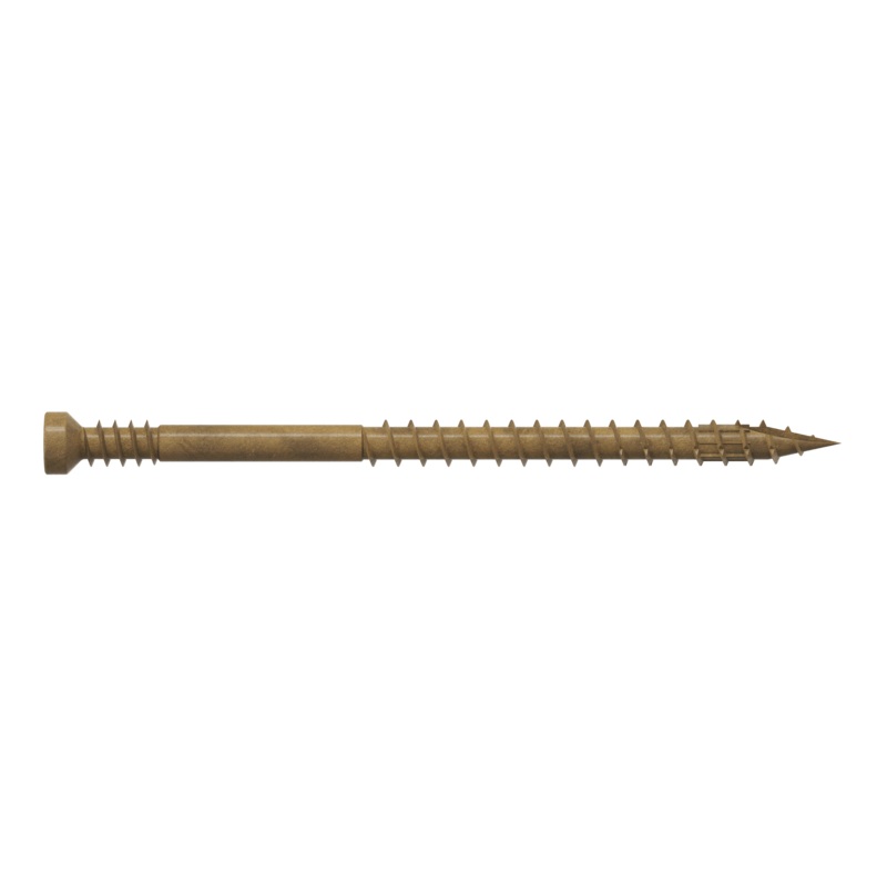 Simpson FT07212R100 Finish Trim Screw  #7 x 2-1/2 in. T10, Trim-Head, Quik Guard, Tan (100-Qty)
