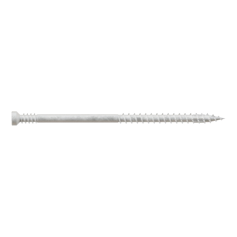 Simpson FT07300R100W Finish Trim Screw  #7 x 3 in. T10, Trim-Head, Quik Guard, White (100-Qty)