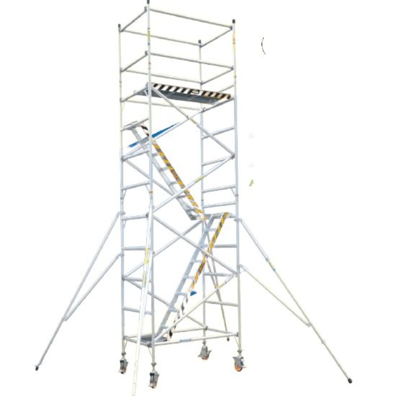 XG Aluminum 4.5m Stand Platform Height Scaffolding With 45 Degree Stairway Towers | Model : L-XG178SS-4.5M