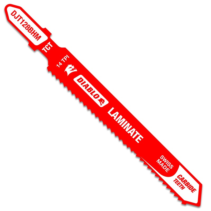 Diablo DJT128BHM 3-5/8 in. 14 TPI Carbide T-Shank Jig Saw Blade for Laminate, 1/Box
