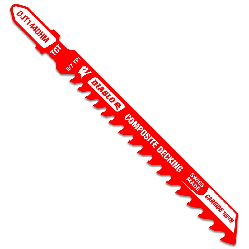 Diablo DJT144DHM 4 in. 5/7 TPI Carbide T-Shank Jig Saw Blade for Composite Decking, 1/Box