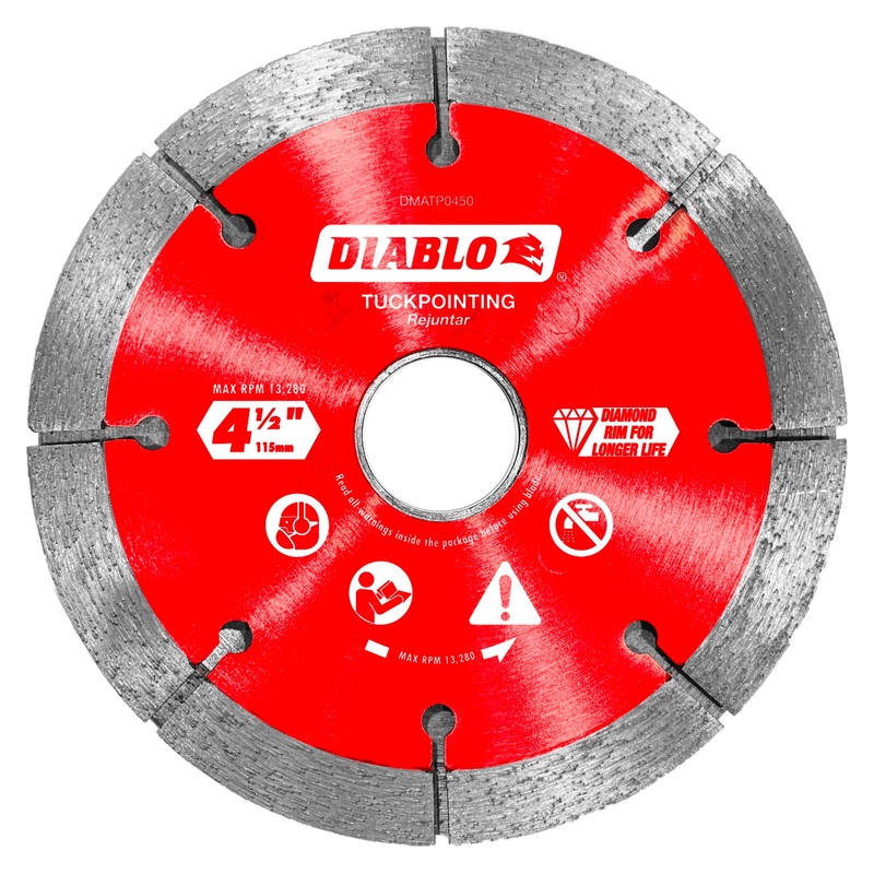 Diablo DMATP0450 4-1/2 in. Diamond Tuck Point Blade for Masonry, 1/Box