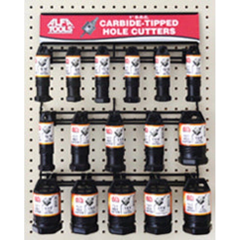 ALFA Tools CHC12316 16PC 1" DEPTH OF CUT CARBIDE HOLE CUTTER DISPLAY 1/pack