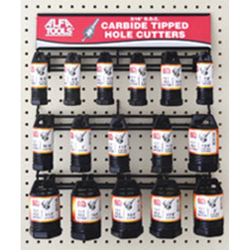 ALFA Tools CHC31616 16 PC . 3/16" DEPTH OF CUT CARBIDE HOLE CUTTER DIS 1/pack