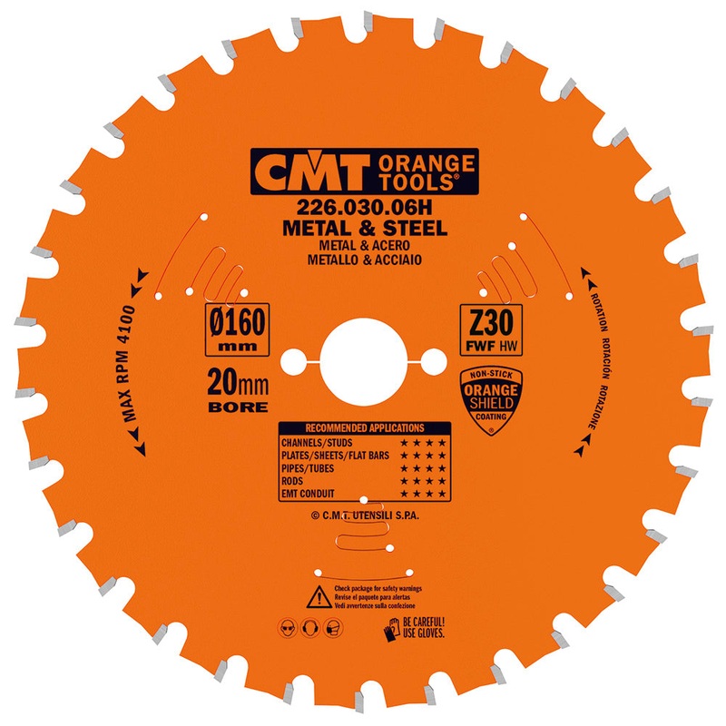 CMT Orange Tools 226.048.10 MEDIUM/THICK - METAL & STEEL 10x0.087/0.071x5/8  T=48 FWF
