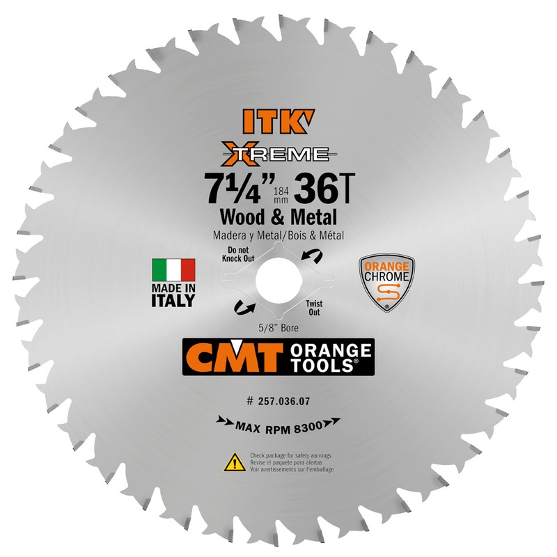 CMT Orange Tools 257.036.07 WOOD & METAL 7-1/4x0.067/0.049x5/8<>  T=36 MATB