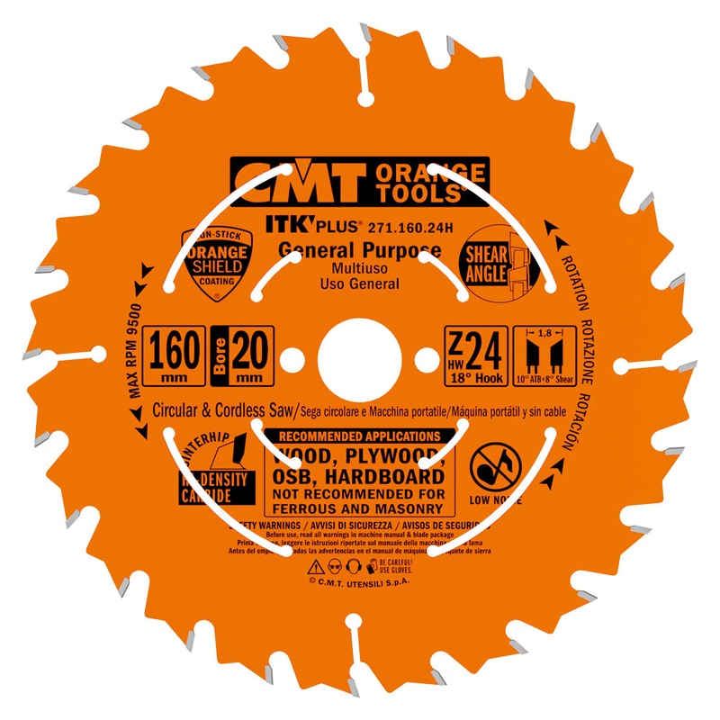 CMT Orange Tools 271.165.24H FAST FRAMING 6-1/2x20mm(+5/8)  T=24 ATB+SHEAR