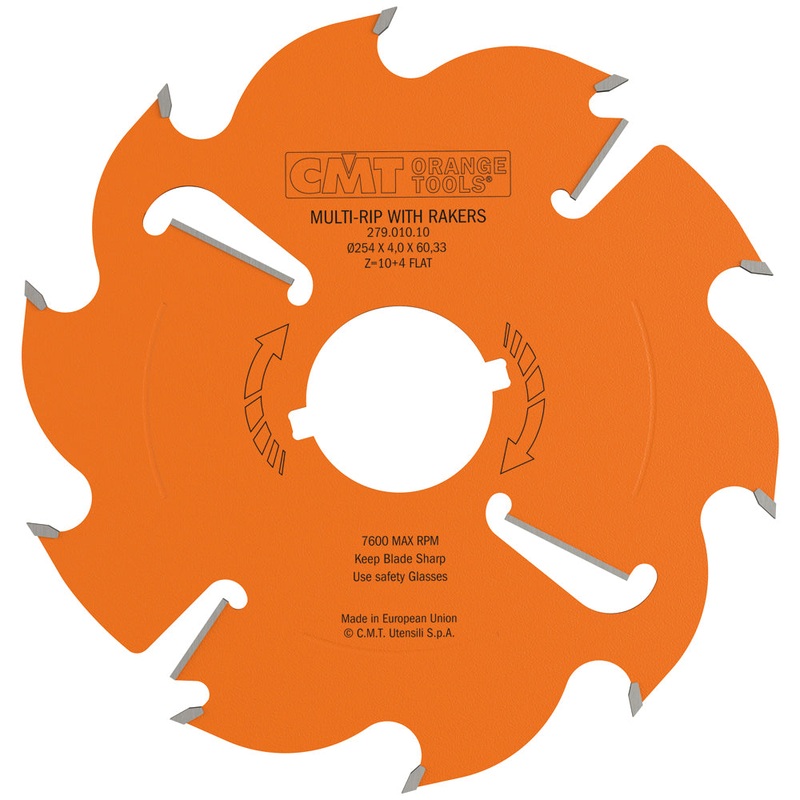 CMT Orange Tools 279.010.10 MULTI-RIP W/RAKERS 10x0.157/0.098x2-3/8  T=10+4 FLAT