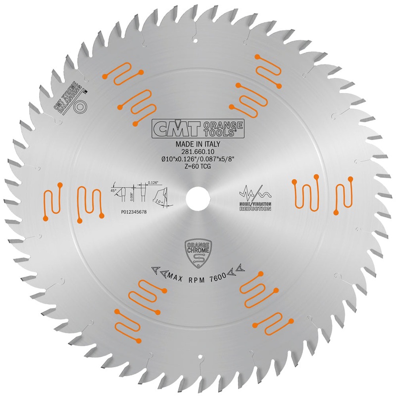 CMT Orange Tools 281.660.10 HEAVY-DUTY FINE FINISH 10x0.126/0.087x5/8   T=60 TCG