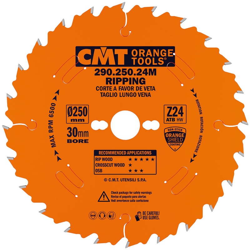 CMT Orange Tools 290.210.24M GENERAL PURPOSE 8-1/4x0.110/0.071x30mm  T=24 ATB
