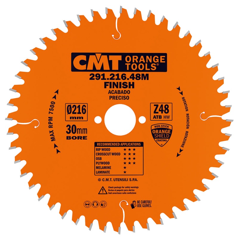 CMT Orange Tools 291.210.36M GENERAL PURPOSE 8-1/4x0.110/0.071x30mm   T=36 ATB