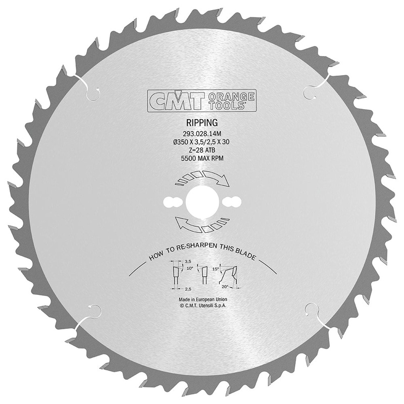 CMT Orange Tools 293.028.14M RIPPING 350x0.137/0.098x30mm  T=28 ATB