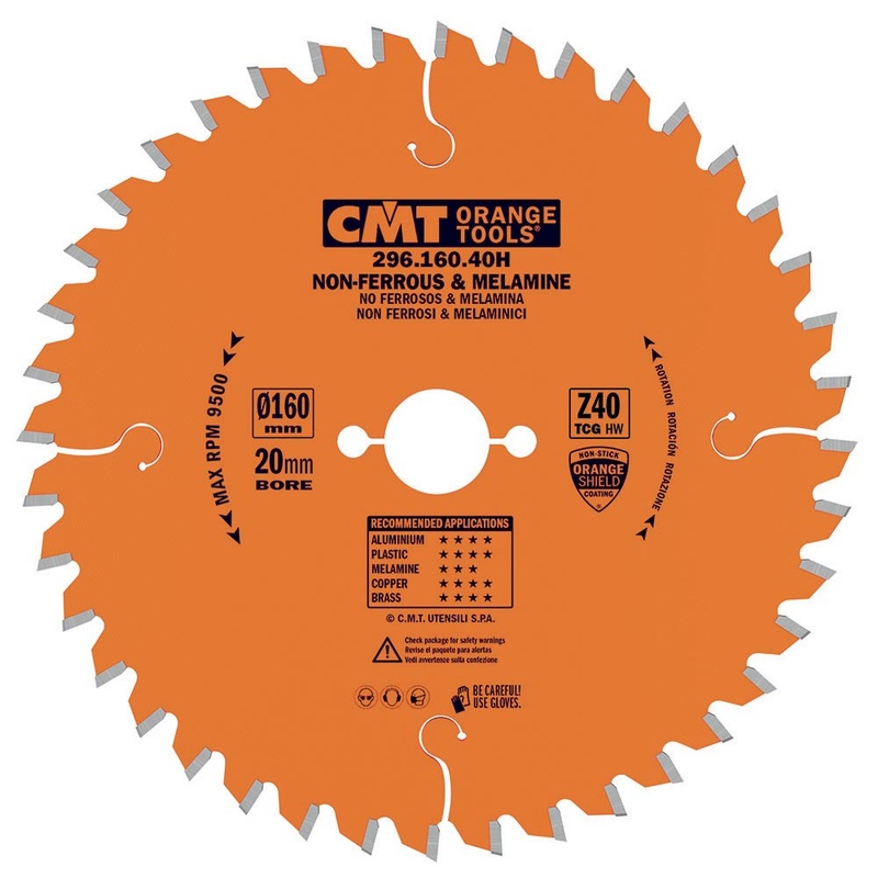 CMT Orange Tools 296.210.64M THICK NON-FERROUS METAL & MELAMINE 8-1/4x30mm   T=64 TCG (-6 NEG)