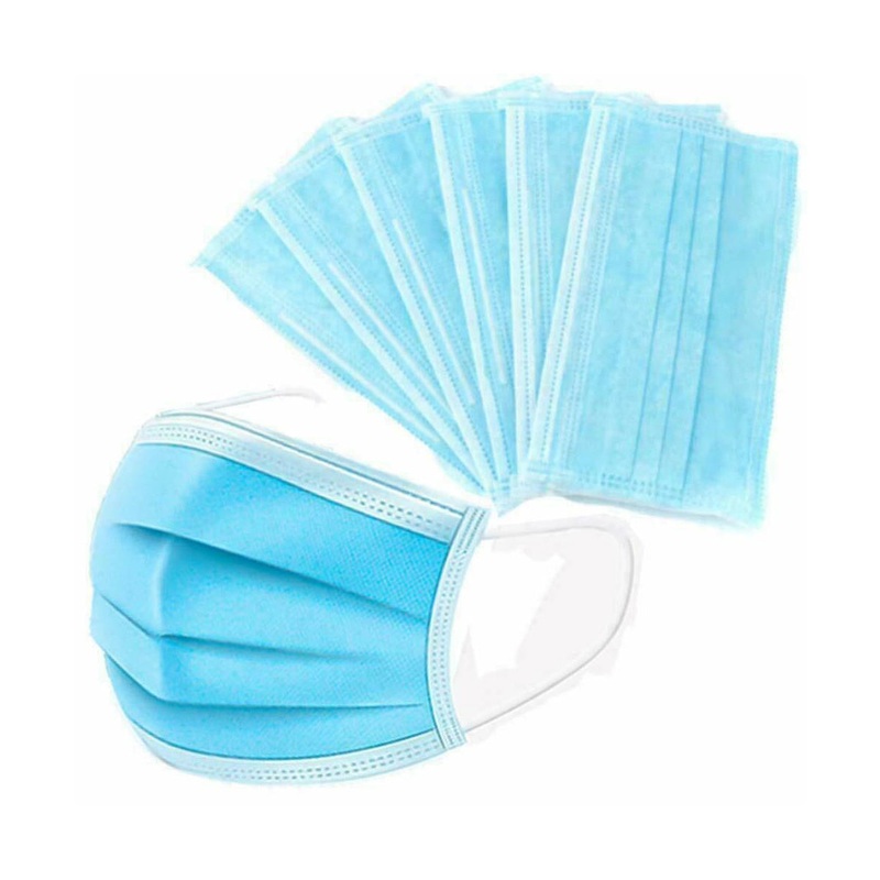 3 LAYER BLUE SAFETY MASK PACK OF 25 PCS