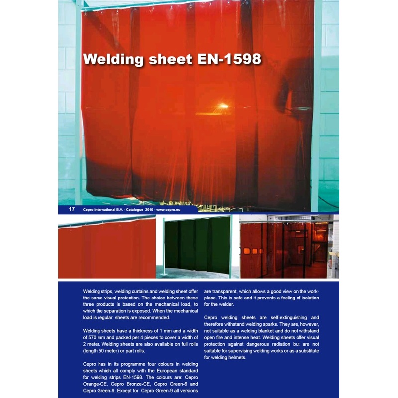 CEPRO Welding Curtain Red Strip 18118P 2 Mtr x 1.8 Mtr (Box Contains 4 Strips) 22.15.18.004 [1725]