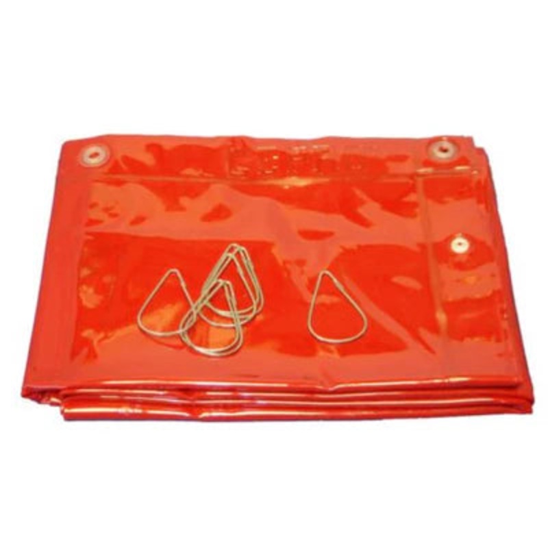 Welding Curtain Only 6ft x 6ft Vinyl Without Frame Amber / Orange [55641]