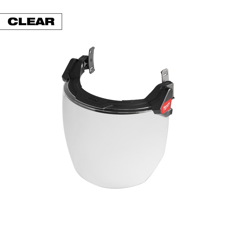 BOLT Full Face Shield - Clear Dual Coat Lens (Compatible with Milwaukee Safety Helmets & Hard Hats)