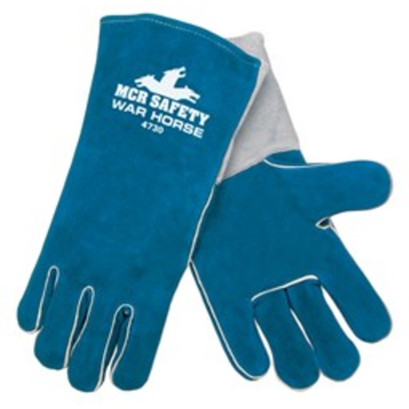 Safety War Horse Leather Welding Work Gloves Premium Side Split Leather Foam Lining and Wing Thumb