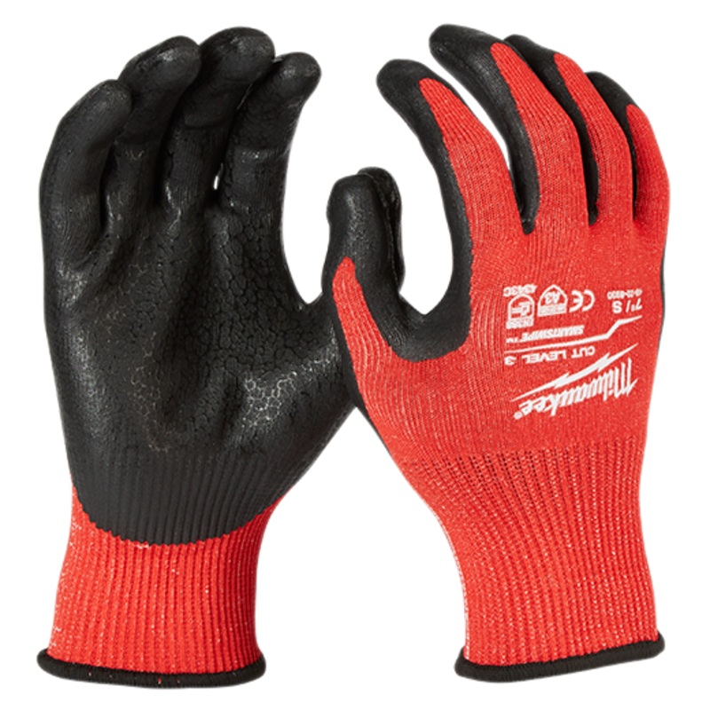 X-Large Red Nitrile Level 3 Cut Resistant Dipped Work Gloves (12-Pack)