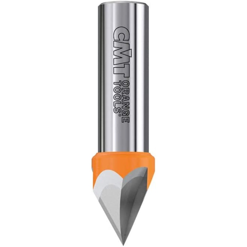 60-Degree V-Groove Bit, 1/2-Inch Diameter, 1/2-Inch Shank
