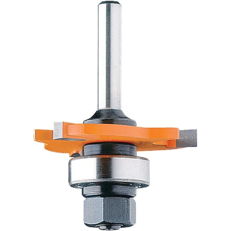 CMT 822.364.11B 3-Wing Slot Cutter with Bearing and Arbor, 1/4-Inch Cutting Length and 1/2-Inch Shank