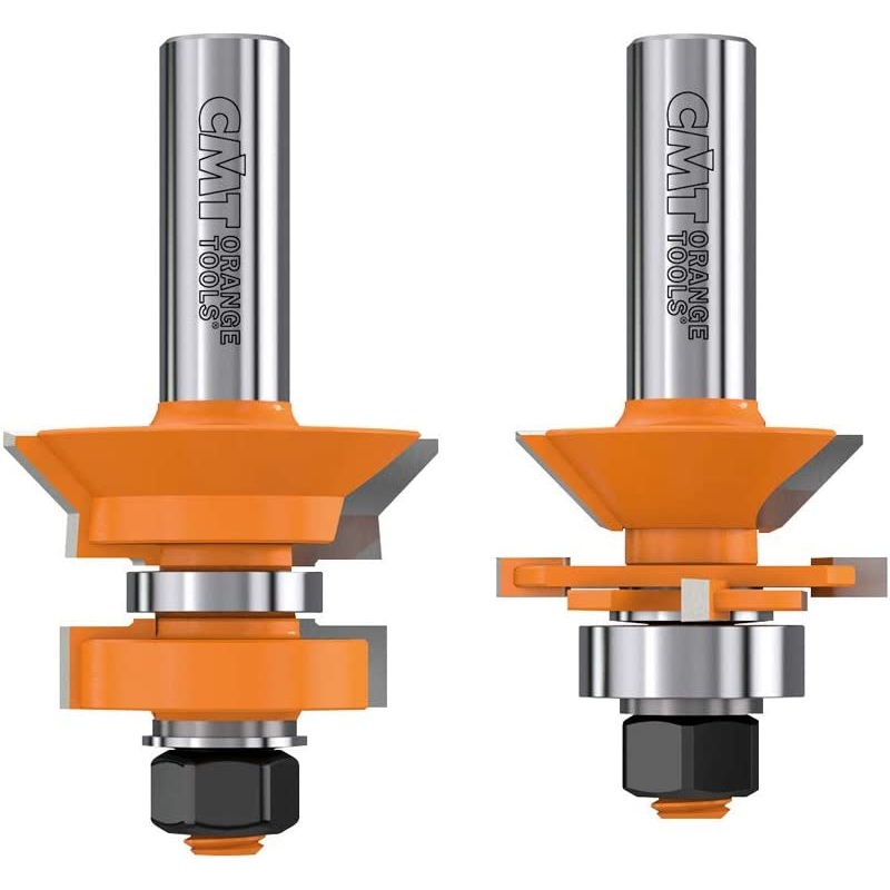 CMT 855.506.11 V-Tongue & Groove Bit Set, 1/2-Inch Shank, 1-3/4-Inch Diameter, Carbide-Tipped