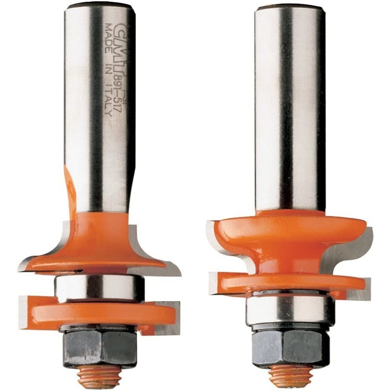 CMT 891.517.11 2-Piece Junior Rail & Stile Bit Set, 1-1/4-Inch Diameter, 1/2-Inch Shank
