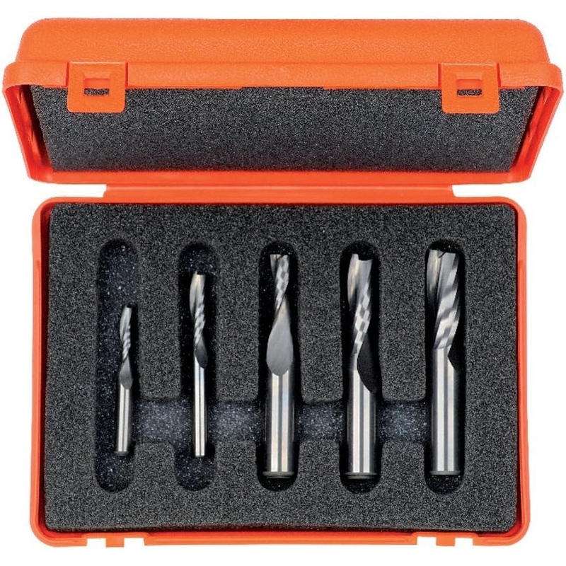 CMT Orange Tool 191.000.02 SOLID CARBIDE UPCUT SPIRAL BIT SET 1/4-1/2 RH