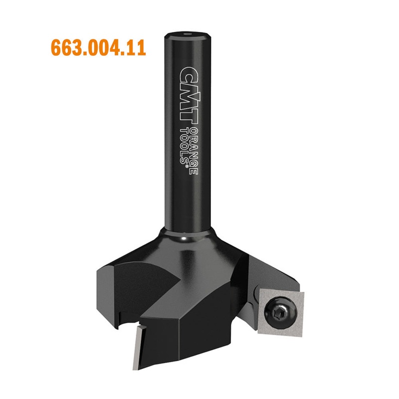 CMT Orange Tools 663.015.11 SPOILBOARD SURFACING ROUTER CUTTERS WITH INSERT KNIVES D=1-1/2
