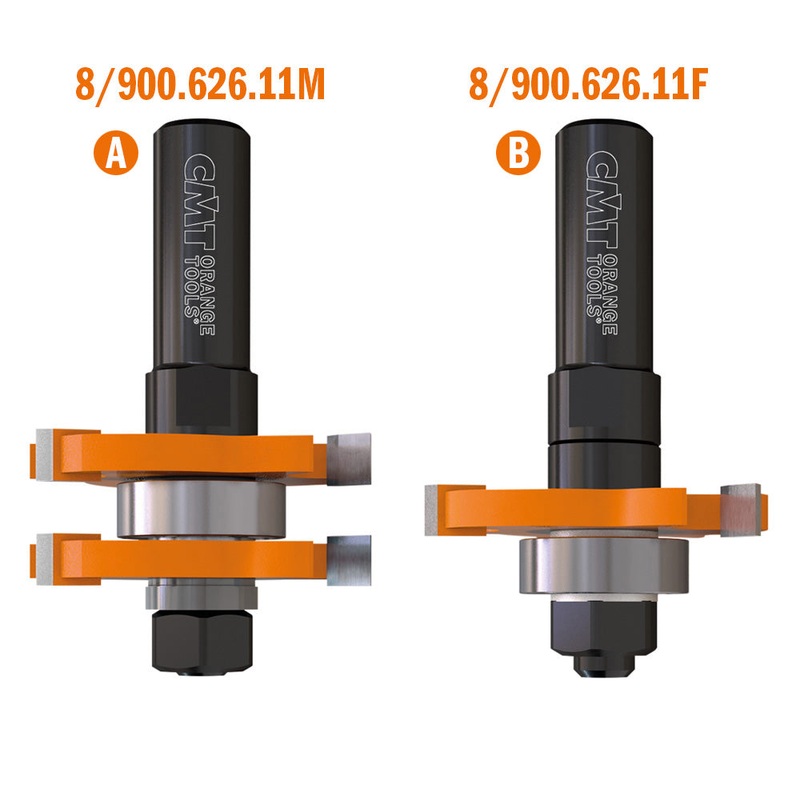 CMT Orange Tools 800.626.11M TONGUE AND GROOVE SET  D=1-7/8x3/4  H=1/2  S=1/2   (A)
