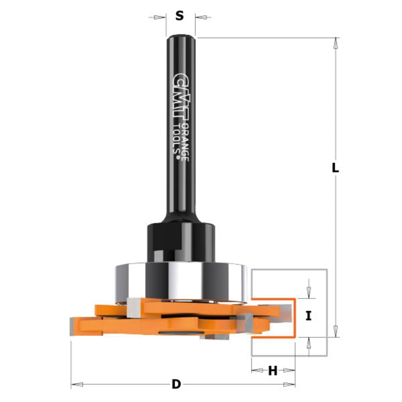 CMT Orange Tools 823.371.11A 3-FLUTE SLOT CUTTER FOR STRIPLOX MINI  D=1-7/8x9/32  S=1/4