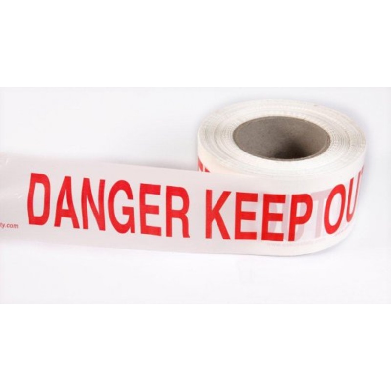 Danger Keep Out Warning Tape 250m Red/White