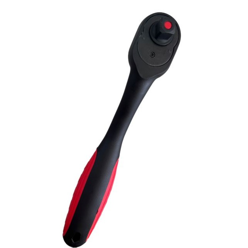 1/2" Auto Ratchet Wrench 72 Teeth Curve (Red Rubber Handle) | Model : RW-YM-1/2"-CR